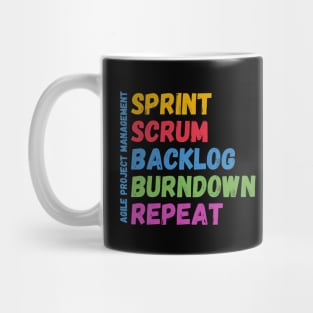 Sprint Scrum Backlog Burndown Repeat - Agile Project Management Mug